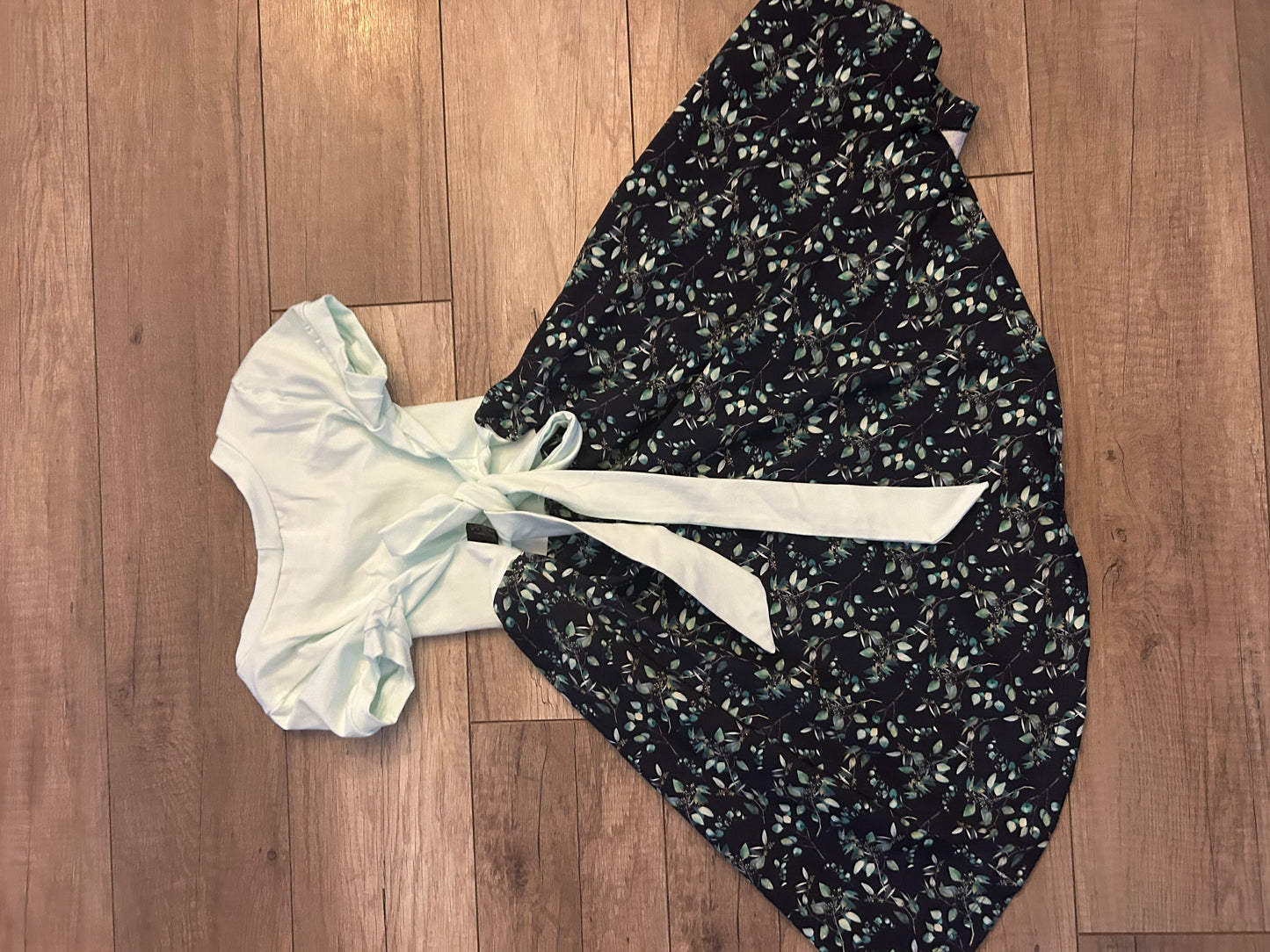 robe feuillage vert