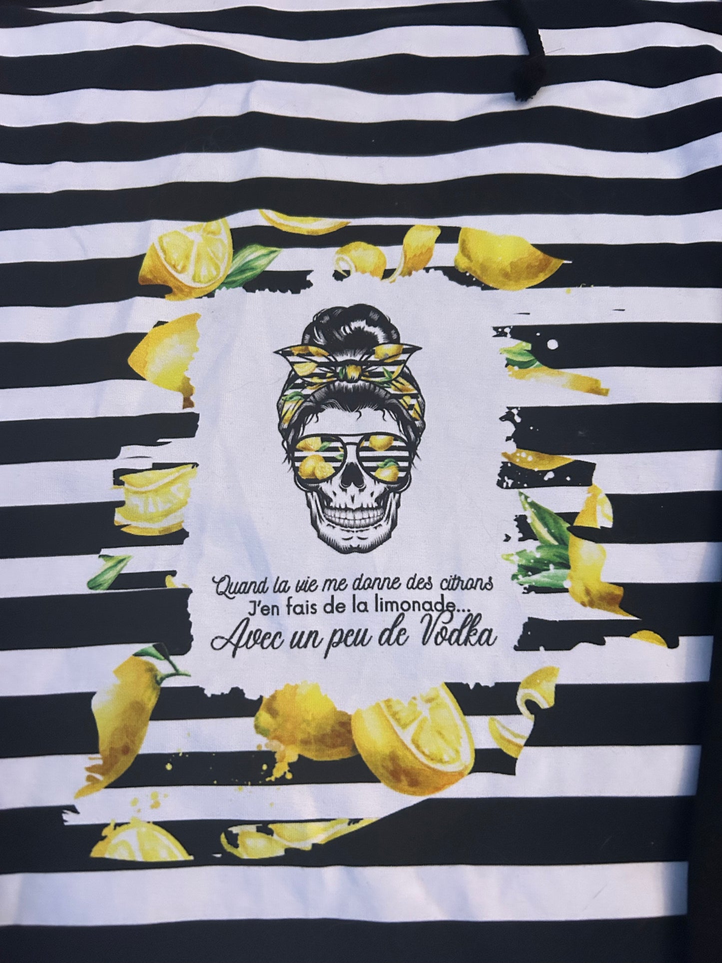 hoodie bella citron large