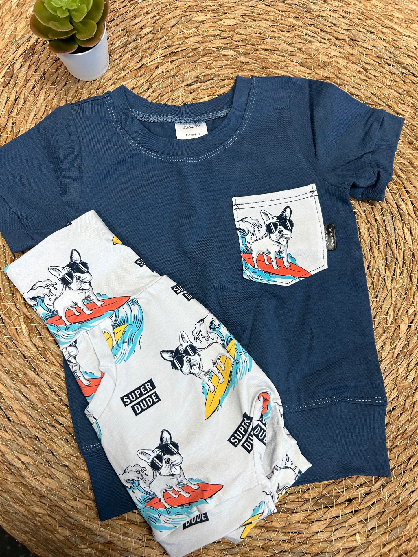Le basique t-shirt bleu denim 12-36 mois