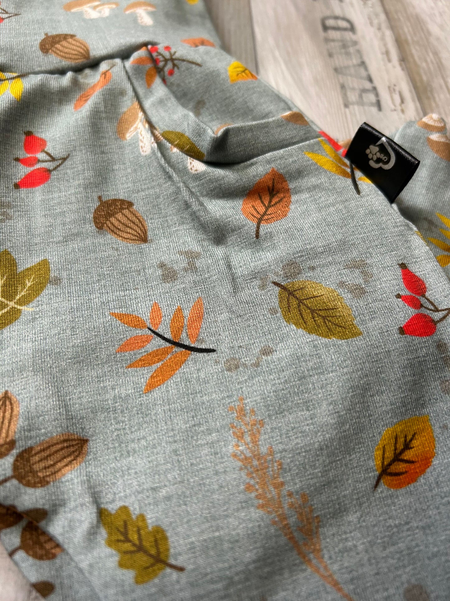 pantalon évolutif feuille d'automne  3-12 mois