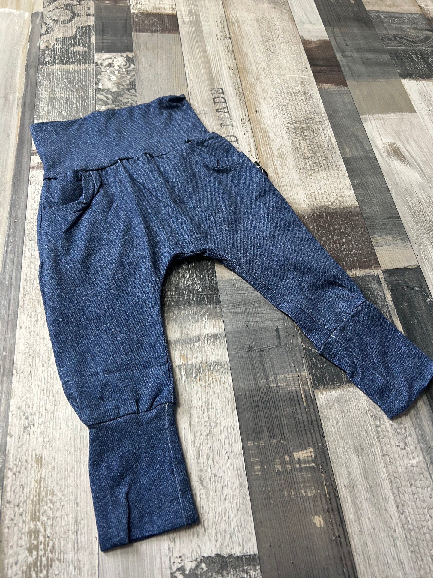 pantalon bleu effet denim