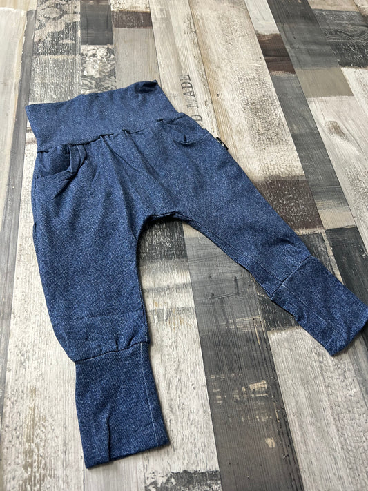 pantalon bleu effet denim