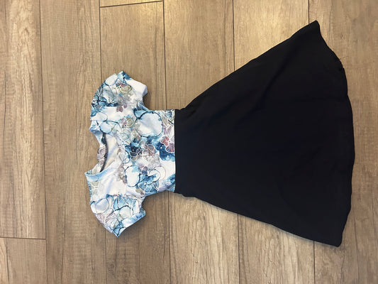 robe floral ink bleu