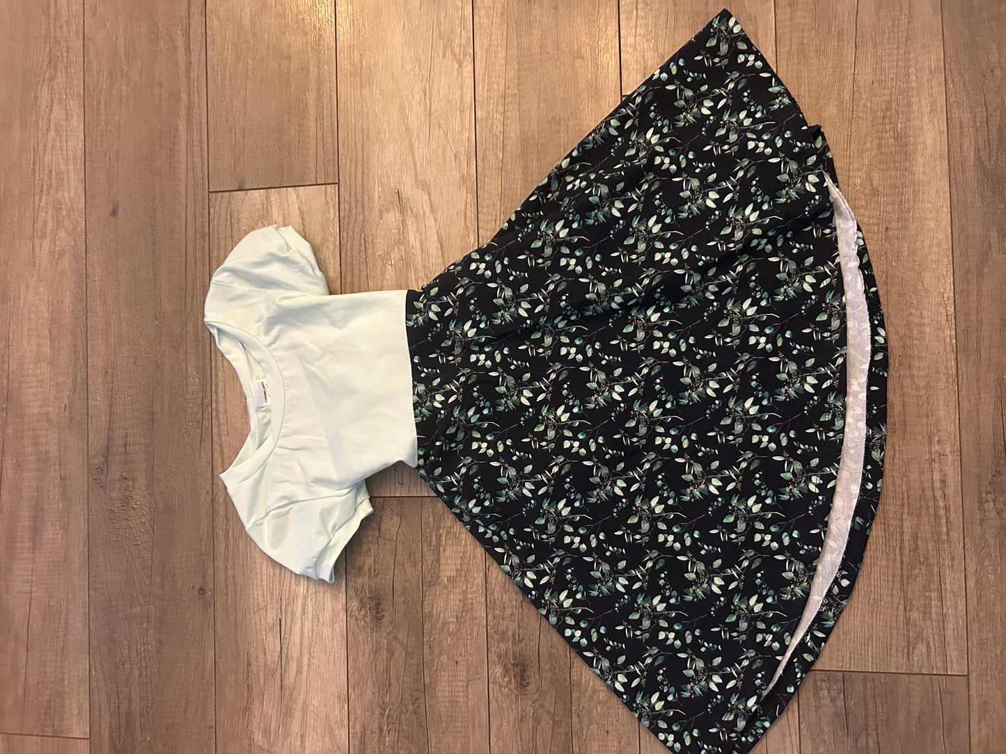 robe feuillage vert
