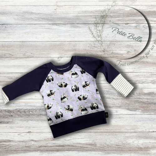 Crewneck panda 🐼 3-12 mois